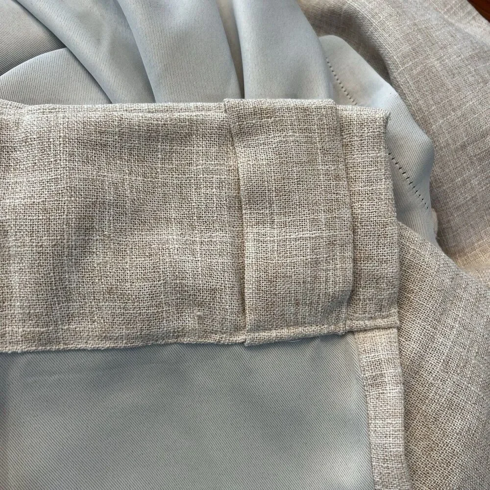 West Elm Kids Curtain Panel‎ 48 x 96 Beige Natural Textured Woven Brown